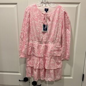 Roller Rabbit x Target Pink Floral Tiered Dress